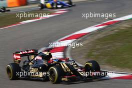 Romain Grosjean (FRA) Lotus F1 E23. 12.04.2015. Formula 1 World Championship, Rd 3, Chinese Grand Prix, Shanghai, China, Race Day.