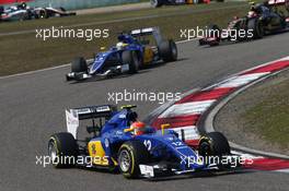 Felipe Nasr (BRA) Sauber C34. 12.04.2015. Formula 1 World Championship, Rd 3, Chinese Grand Prix, Shanghai, China, Race Day.