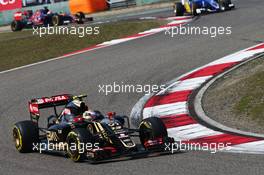 Pastor Maldonado (VEN) Lotus F1 E23. 12.04.2015. Formula 1 World Championship, Rd 3, Chinese Grand Prix, Shanghai, China, Race Day.