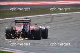 Sebastian Vettel (GER) Ferrari SF15-T sends sparks flying. 11.04.2015. Formula 1 World Championship, Rd 3, Chinese Grand Prix, Shanghai, China, Qualifying Day.