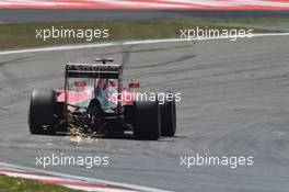 Kimi Raikkonen (FIN) Ferrari SF15-T sends sparks flying. 11.04.2015. Formula 1 World Championship, Rd 3, Chinese Grand Prix, Shanghai, China, Qualifying Day.