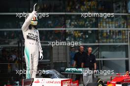 Pole for Lewis Hamilton (GBR) Mercedes AMG F1. 11.04.2015. Formula 1 World Championship, Rd 3, Chinese Grand Prix, Shanghai, China, Qualifying Day.