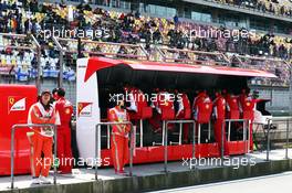 Ferrari pit gantry. 11.04.2015. Formula 1 World Championship, Rd 3, Chinese Grand Prix, Shanghai, China, Qualifying Day.