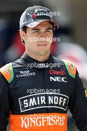 Sergio Perez (MEX), Sahara Force India  09.04.2015. Formula 1 World Championship, Rd 3, Chinese Grand Prix, Shanghai, China, Preparation Day.