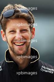 Romain Grosjean (FRA) Lotus F1 Team. 09.04.2015. Formula 1 World Championship, Rd 3, Chinese Grand Prix, Shanghai, China, Preparation Day.