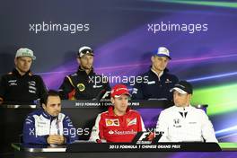 Felipe Massa (BRA), Williams F1 Team, Sebastian Vettel (GER), Scuderia Ferrari and Jenson Button (GBR), McLaren Honda  09.04.2015. Formula 1 World Championship, Rd 3, Chinese Grand Prix, Shanghai, China, Preparation Day.
