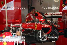 Ferrari SF15-T being prepared. 09.04.2015. Formula 1 World Championship, Rd 3, Chinese Grand Prix, Shanghai, China, Preparation Day.