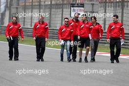 Will Stevens (GBR), Manor F1 Team and Roberto Merhi (SPA), Manor F1 Team  09.04.2015. Formula 1 World Championship, Rd 3, Chinese Grand Prix, Shanghai, China, Preparation Day.