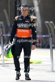 Sergio Perez (MEX), Sahara Force India  09.04.2015. Formula 1 World Championship, Rd 3, Chinese Grand Prix, Shanghai, China, Preparation Day.