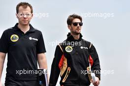 Romain Grosjean (FRA) Lotus F1 Team walks the circuit. 09.04.2015. Formula 1 World Championship, Rd 3, Chinese Grand Prix, Shanghai, China, Preparation Day.