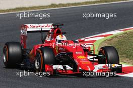 Sebastian Vettel (GER) Ferrari SF15-T. 08.05.2015. Formula 1 World Championship, Rd 5, Spanish Grand Prix, Barcelona, Spain, Practice Day.