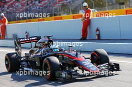 Fernando Alonso (ESP) McLaren MP4-30. 08.05.2015. Formula 1 World Championship, Rd 5, Spanish Grand Prix, Barcelona, Spain, Practice Day.