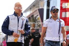 Valtteri Bottas (FIN), Williams F1 Team and Felipe Massa (BRA), Williams F1 Team  08.05.2015. Formula 1 World Championship, Rd 5, Spanish Grand Prix, Barcelona, Spain, Practice Day.