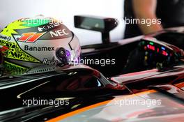 Sergio Perez (MEX) Sahara Force India F1 VJM08. 08.05.2015. Formula 1 World Championship, Rd 5, Spanish Grand Prix, Barcelona, Spain, Practice Day.