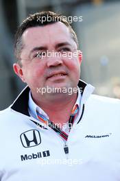 Eric Boullier (FRA) McLaren Racing Director. 08.05.2015. Formula 1 World Championship, Rd 5, Spanish Grand Prix, Barcelona, Spain, Practice Day.