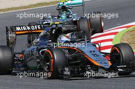 Sergio Perez (MEX) Sahara Force India F1 VJM08. 08.05.2015. Formula 1 World Championship, Rd 5, Spanish Grand Prix, Barcelona, Spain, Practice Day.