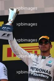 2nd place Lewis Hamilton (GBR) Mercedes AMG F1. 10.05.2015. Formula 1 World Championship, Rd 5, Spanish Grand Prix, Barcelona, Spain, Race Day.