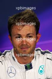 Nico Rosberg (GER) Mercedes AMG F1 in the FIA Press Conference. 09.05.2015. Formula 1 World Championship, Rd 5, Spanish Grand Prix, Barcelona, Spain, Qualifying Day.