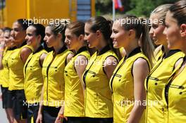 Grid girls. 09.05.2015. Formula 1 World Championship, Rd 5, Spanish Grand Prix, Barcelona, Spain, Qualifying Day.