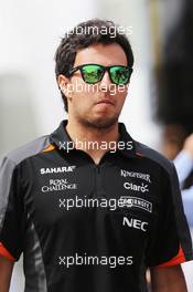 Sergio Perez (MEX) Sahara Force India F1. 10.05.2015. Formula 1 World Championship, Rd 5, Spanish Grand Prix, Barcelona, Spain, Race Day.