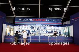 Williams Merchandise Stand. 07.05.2015. Formula 1 World Championship, Rd 5, Spanish Grand Prix, Barcelona, Spain, Preparation Day.