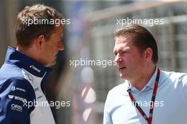 (L to R): Steve Nielsen (GBR) Williams Sporting Manager with MJos Verstappen (NLD). 07.05.2015. Formula 1 World Championship, Rd 5, Spanish Grand Prix, Barcelona, Spain, Preparation Day.
