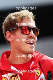 Sebastian Vettel (GER) Ferrari. 07.05.2015. Formula 1 World Championship, Rd 5, Spanish Grand Prix, Barcelona, Spain, Preparation Day.