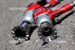 Pitlane atmosphere, pitstop guns  07.05.2015. Formula 1 World Championship, Rd 5, Spanish Grand Prix, Barcelona, Spain, Preparation Day.