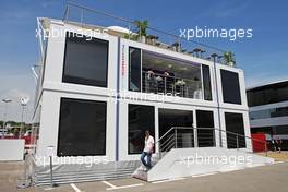 Williams motorhome. 07.05.2015. Formula 1 World Championship, Rd 5, Spanish Grand Prix, Barcelona, Spain, Preparation Day.