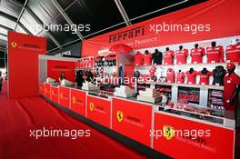 Ferrari Merchandise Stand. 07.05.2015. Formula 1 World Championship, Rd 5, Spanish Grand Prix, Barcelona, Spain, Preparation Day.