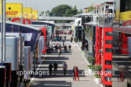 The paddock. 07.05.2015. Formula 1 World Championship, Rd 5, Spanish Grand Prix, Barcelona, Spain, Preparation Day.