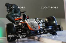 The Sahara Force India F1 Team 2015 livery is revealed in the Soumaya Museum. 21.01.2015.  Force India F1 Team Livery Reveal, Soumaya Museum, Mexico City, Mexico.