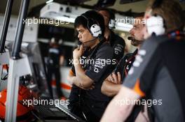 Jun Matsuzaki (JPN) Sahara Force India F1 Team Senior Tyre Engineer. 03.07.2015. Formula 1 World Championship, Rd 9, British Grand Prix, Silverstone, England, Practice Day.