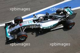 Lewis Hamilton (GBR) Mercedes AMG F1 W06. 03.07.2015. Formula 1 World Championship, Rd 9, British Grand Prix, Silverstone, England, Practice Day.