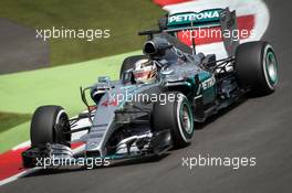 Lewis Hamilton (GBR) Mercedes AMG F1 W06. 03.07.2015. Formula 1 World Championship, Rd 9, British Grand Prix, Silverstone, England, Practice Day.