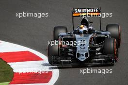 Sergio Perez (MEX) Sahara Force India F1 VJM08. 03.07.2015. Formula 1 World Championship, Rd 9, British Grand Prix, Silverstone, England, Practice Day.