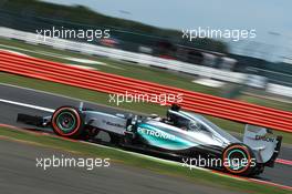 Lewis Hamilton (GBR) Mercedes AMG F1 W06. 03.07.2015. Formula 1 World Championship, Rd 9, British Grand Prix, Silverstone, England, Practice Day.
