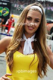 Grid girl. 05.07.2015. Formula 1 World Championship, Rd 9, British Grand Prix, Silverstone, England, Race Day.