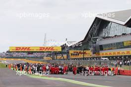 The grid before the start of the race. 05.07.2015. Formula 1 World Championship, Rd 9, British Grand Prix, Silverstone, England, Race Day.