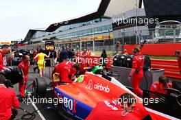 Roberto Merhi (ESP) Manor Marussia F1 Team on the grid. 05.07.2015. Formula 1 World Championship, Rd 9, British Grand Prix, Silverstone, England, Race Day.