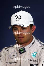 Nico Rosberg (GER) Mercedes AMG F1 in the FIA Press Conference. 05.07.2015. Formula 1 World Championship, Rd 9, British Grand Prix, Silverstone, England, Race Day.