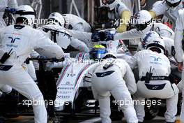 Felipe Massa (BRA), Williams F1 Team during pitstop 05.07.2015. Formula 1 World Championship, Rd 9, British Grand Prix, Silverstone, England, Race Day.