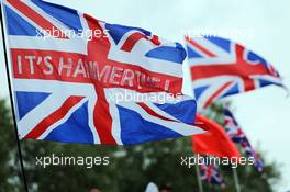 Flags. 05.07.2015. Formula 1 World Championship, Rd 9, British Grand Prix, Silverstone, England, Race Day.