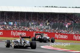 Romain Grosjean (FRA) Lotus F1 E23. 05.07.2015. Formula 1 World Championship, Rd 9, British Grand Prix, Silverstone, England, Race Day.