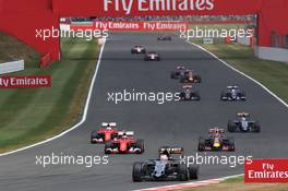Nico Hulkenberg (GER) Sahara Force India F1 VJM08. 05.07.2015. Formula 1 World Championship, Rd 9, British Grand Prix, Silverstone, England, Race Day.