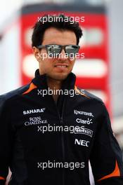 Sergio Perez (MEX) Sahara Force India F1. 04.07.2015. Formula 1 World Championship, Rd 9, British Grand Prix, Silverstone, England, Qualifying Day.