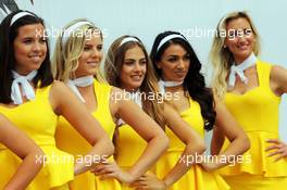Grid girls. 04.07.2015. Formula 1 World Championship, Rd 9, British Grand Prix, Silverstone, England, Qualifying Day.