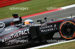 Fernando Alonso (ESP) McLaren MP4-30. 04.07.2015. Formula 1 World Championship, Rd 9, British Grand Prix, Silverstone, England, Qualifying Day.
