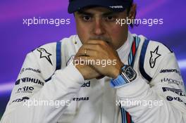 Felipe Massa (BRA) Williams in the FIA Press Conference. 04.07.2015. Formula 1 World Championship, Rd 9, British Grand Prix, Silverstone, England, Qualifying Day.