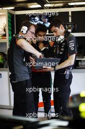 Sergio Perez (MEX) Sahara Force India F1. 04.07.2015. Formula 1 World Championship, Rd 9, British Grand Prix, Silverstone, England, Qualifying Day.